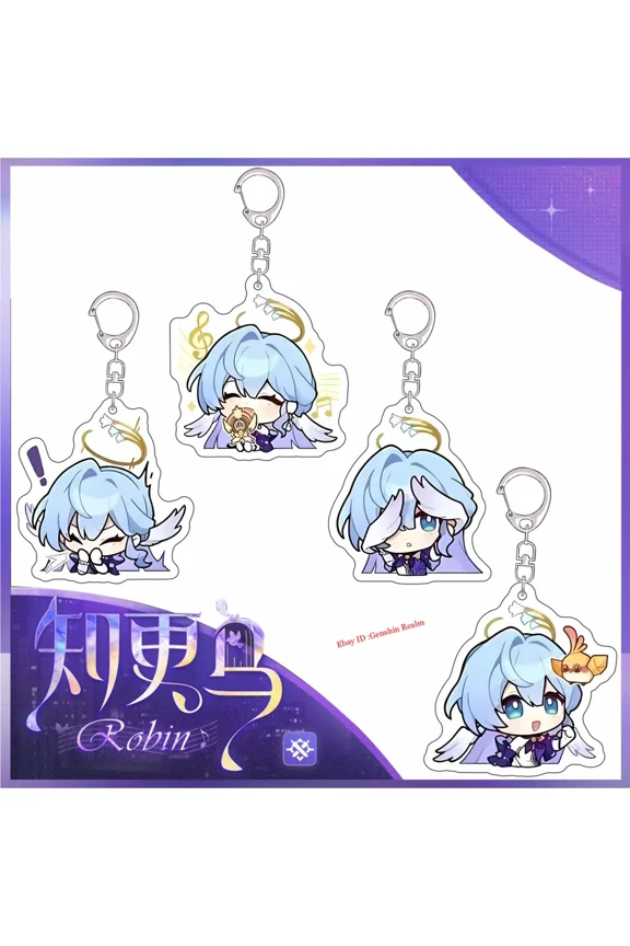 Anime Honkai: Star Rail Robin Acrylic Keychain Decor Backpack Pendant Gift