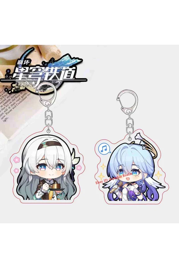 Anime Honkai: Star Rail Robin Acrylic Keychain Decor Backpack Pendant Gift