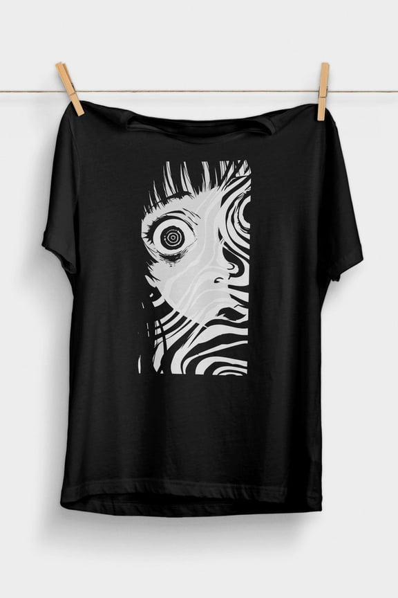 Anime Horror T-Shirt | Weirdcore | Goblincore | Japanese Horror Alt Clothing | Grunge Goth Clothes | Gore Shirt