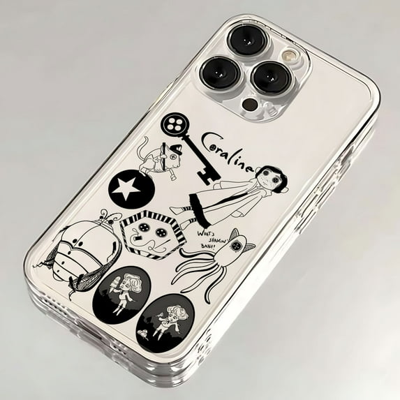 Anime Hot C-Coraline New Phone Case For iPhone 16 15 14 13 12 11 Mini Pro Max X XR XSMax 7 8 Plus SE20 Transparent Cover T-208G240826TD7 iPhone 7 8 SE20