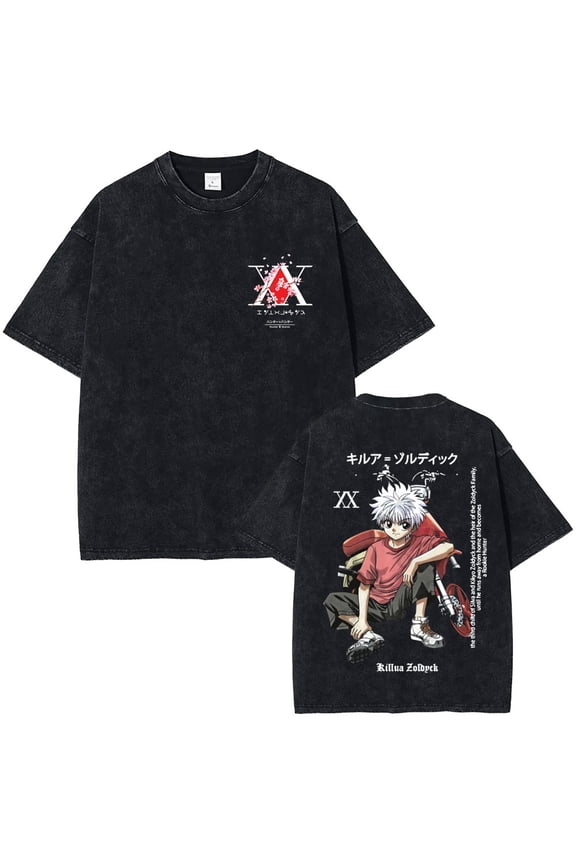 Anime Hunter X Hunter GON FREECSS Graphic Tee - Unisex Vintage Washed Harajuku Cotton Oversized Daily Wear