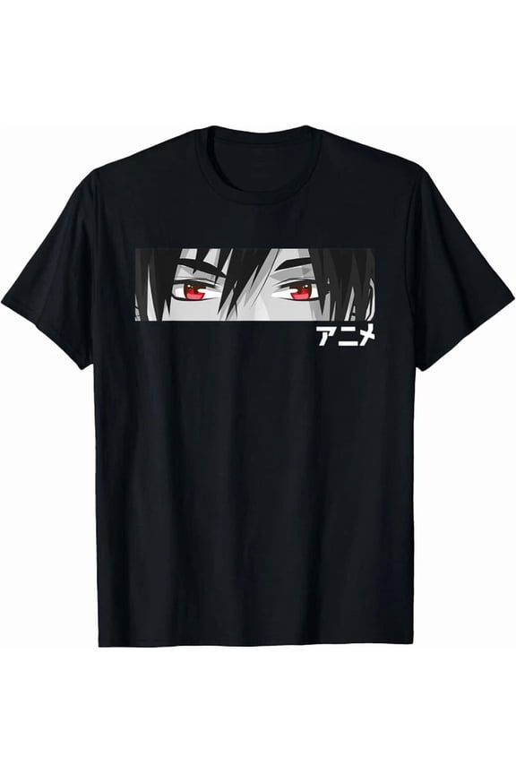 Anime In Japanese Characters Kawaii Eyes Face Gift Unisex T-Shirt