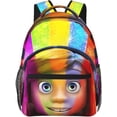 thumbnail image 1 of Anime In-side Out Backpack Canvas Funny Couple Backpacks 3D Large Capacity Travel Bags Gym Daypack Unisex, 1 of 7