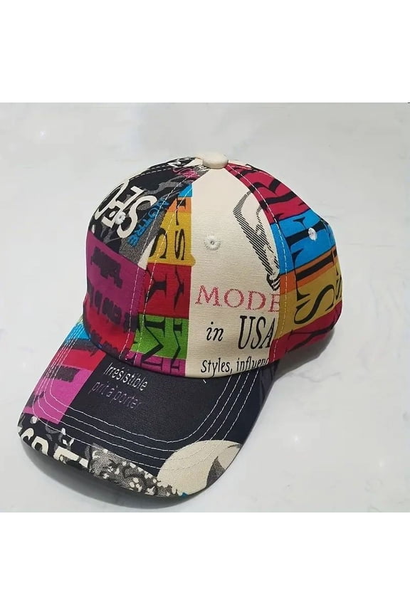 Anime Inspired Graffiti Spring Summer Baseball Cap Unisex, One Size