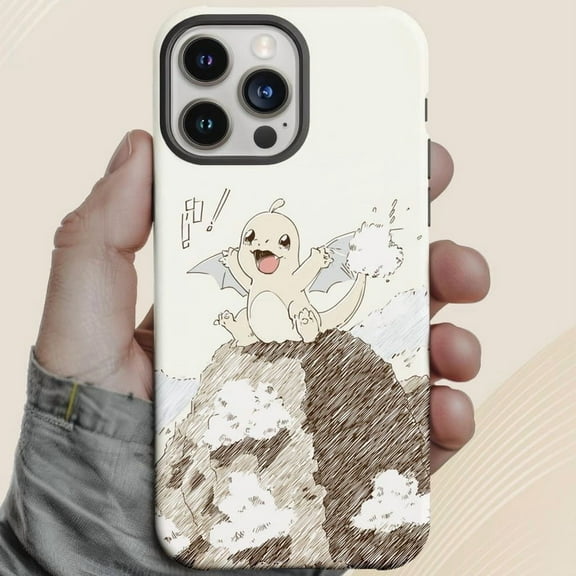 Anime Inspired Hand Drawn Pokemon Style Cute Creature A277 Protective Case for iPhone 17 16 15 14 13 12 11 Pro Max