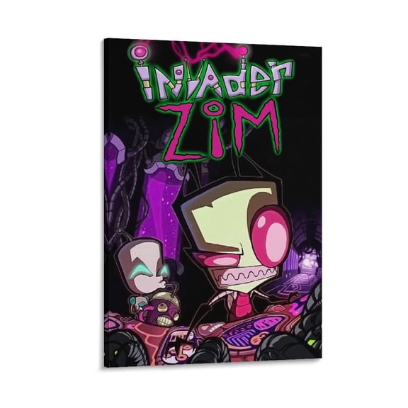 Anime Invader Zim Print Poster (2) Canvas Art Poster and Wall Art Picture Print Modern Family bedroom Decor Posters 24x36inch(60x90cm)