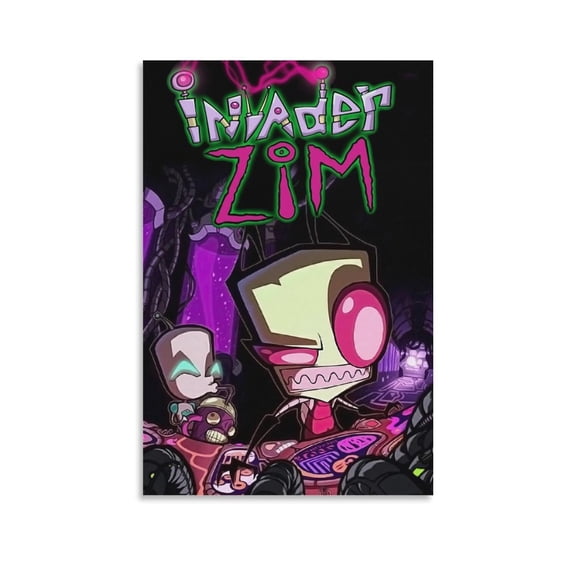 Anime Invader Zim Print Poster (2) Home Decor Poster Wall Art Hanging Picture Print Bedroom Decorative Painting Posters Room Aesthetic 16x24inch(40x60cm)