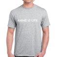 thumbnail image 1 of Anime Is Life White Print T-Shirt for Men - S M L XL 2XL 3XL 4XL 5XL Graphic Tee - Humor Funny Anime Clothes Gift Mens, 1 of 2