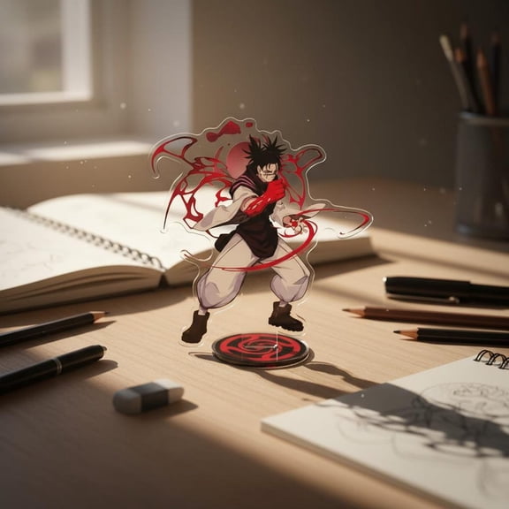 Anime JJK Inspired Acrylic Stand Kawaii Cartoon Character Desk Decor Manga Display Model Plate Cosplay Collectible Gift for Fans (1 standee)