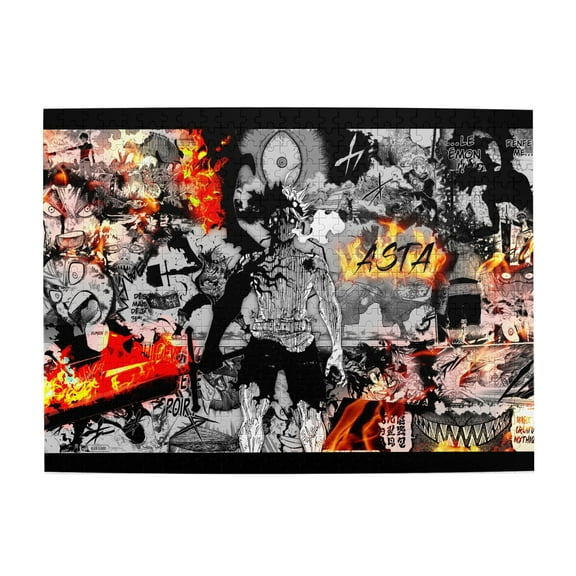Anime Jigsaw Puzzles 20.4 X 15.0 In Black Clover Character's Impression 500 Pcs Adult Gaming Funny Jigsaw Puzzles