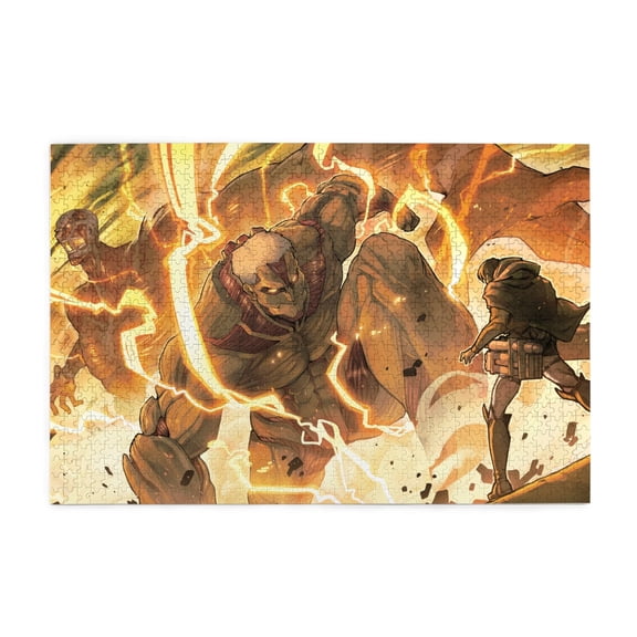 Anime Jigsaw Puzzles 29.5 x 19.5 In, Attack On Titan Jigsaw Puzzles 1000 Pcs Adult Gaming Funny Jigsaw Puzzles