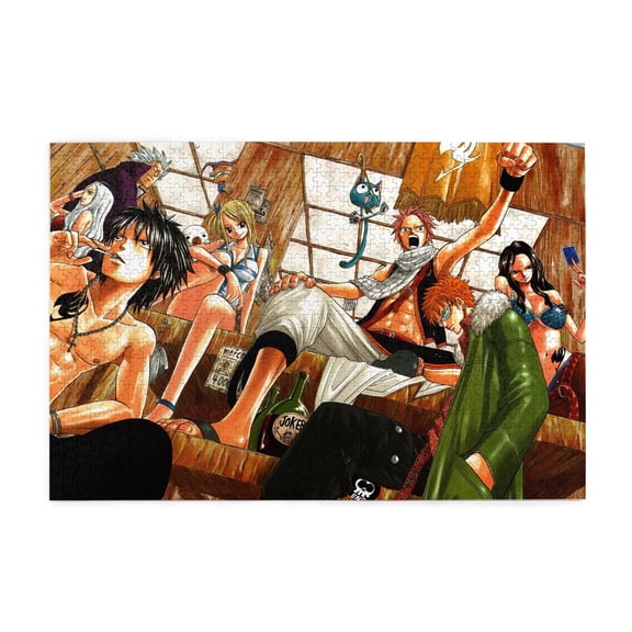 Anime Jigsaw Puzzles 29.5 x 19.5 In,Fairy Tail Jigsaw Puzzles 1000 Pcs Adult Gaming Funny Jigsaw Puzzles