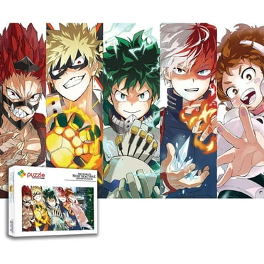 Anime Jigsaw Puzzles for Adults My hero A-cademy 1000 Pieces Wooden Collage Puzzle 29.5x20 in