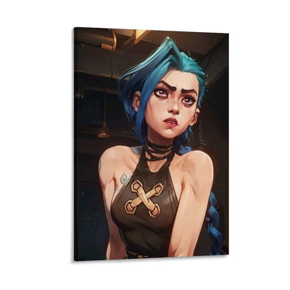 Anime Jinx&Vi Cool Poster Artworks Picture Print Poster Wall Art Painting Canvas Gift Decor Home Posters Decorative 16x24inch(40x60cm)