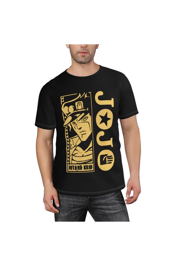 Anime Jojo'S Bizarre Adventure T-Shirt, Men'S Fashion Tops, Aldult Short Sleeve T Shirt, Round Neck Casual Style Tee.