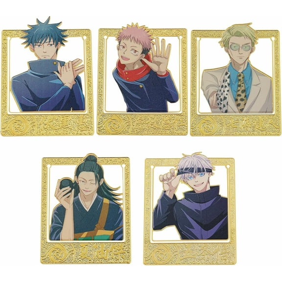 Anime Jujutsu Bookmark, Itadori Yuji Kaisen Metal Bookmark Gift for Bookworm Fashion Stationery Bibliophile Gifts Fushiguro Satoru Figure Bookmark