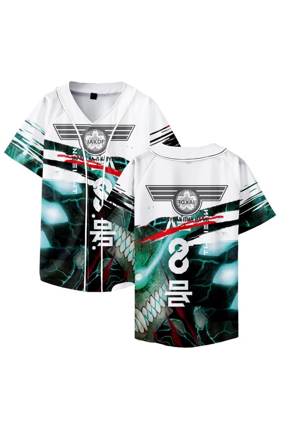 Anime Kaiju No. 8 3D Baseball Jersey Shirts Classic Print Short Sleeve Unisex Streetwear