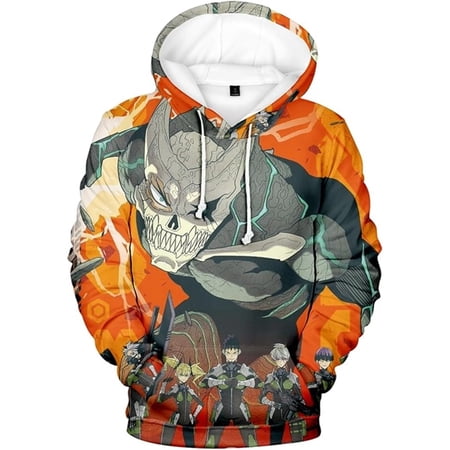 Anime Kaiju No. 8 Hoodie Hibino Kafka Sweatshirt Jacket Sweater Long Sleeves Pullovers