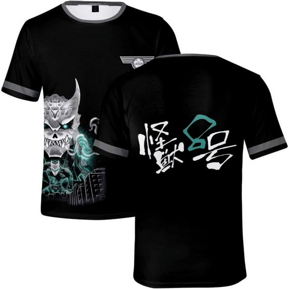 Anime Kaiju No. 8 Short Sleeve T-Shirt 3D Color Printed Design Men's and Women's Round Neck T-Shirt