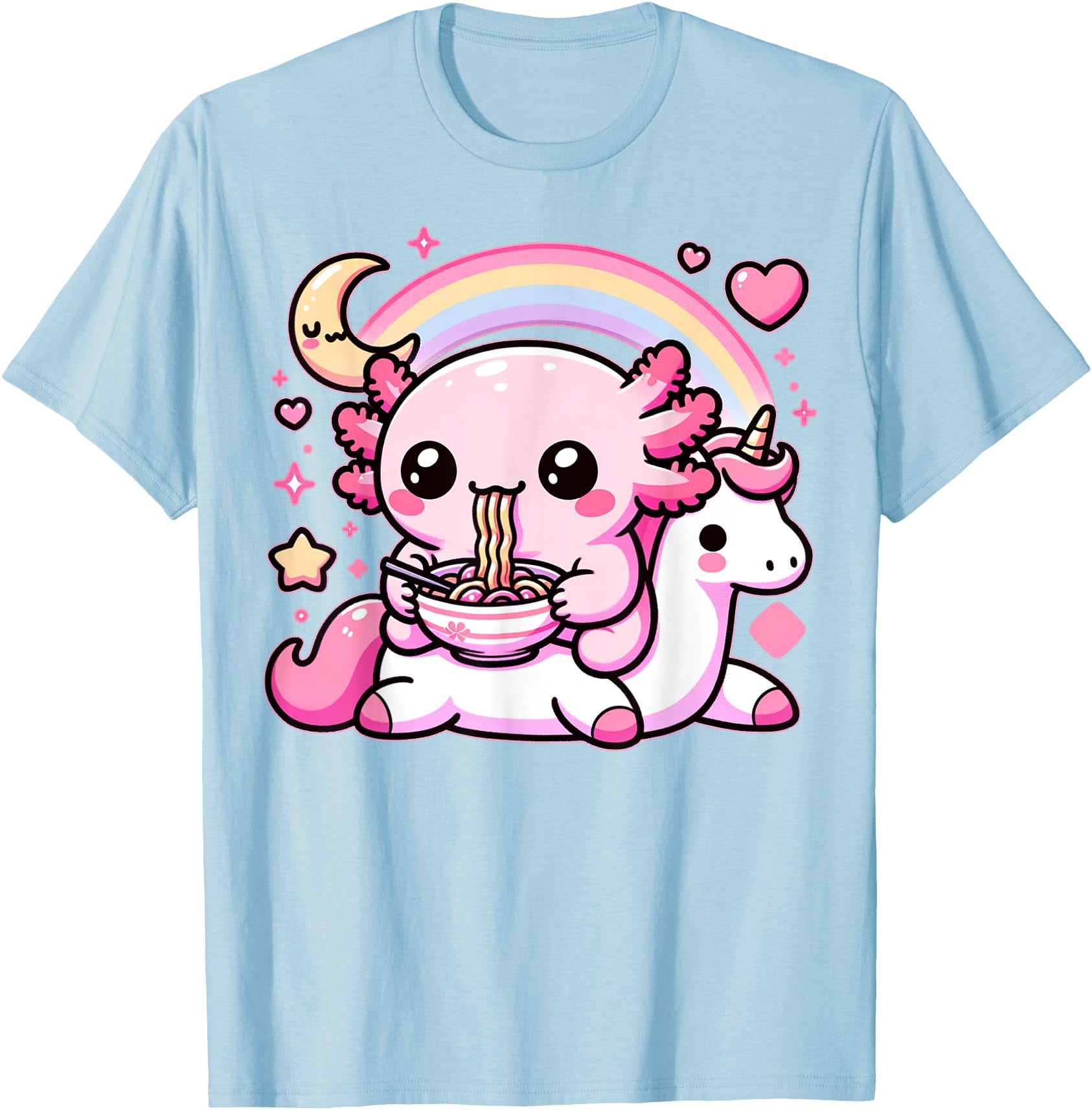 Axolotl Ramen Kawaii Japanischer Anime, Perfekte Nudeln T-Shirt