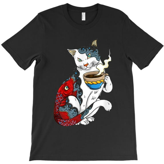 Anime Kawaii Boba Cat Funny Bubble Tea Gift Girls Teenager Women H21149 T-Shirt, for Men and Women, Up to Size 5XL