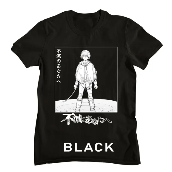 Anime Kawaii Fushi Joan To Your Eternity Black T Shirt Size S - 5Xl