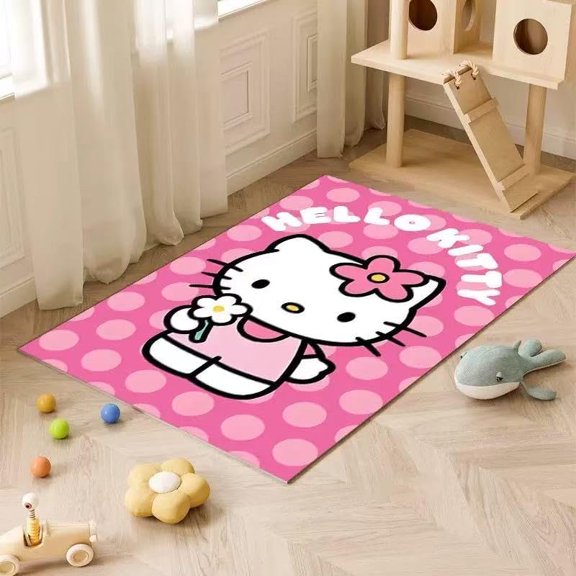 Anime Kawaii Kitty Rug Anime Carpet Cute Rugs for Bedroom Aesthetic Soft Carpet Decorative Rug for Indoor Outdoor 62 * 39in