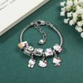 thumbnail image 1 of Anime Kawaii Sanrio Hello Kitty Bracelet Charms Metal Beads Making Kit Kids Gift Jewelry Accessories, 1 of 14