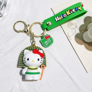 Anime Kawaii Sanrio Hello Kitty Keychain Pendant Holder Key Chain Car Keyrings Mobile Phone Bag Ornament Jewelry Kids Gifts