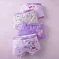 thumbnail image 1 of Anime Kawaii Sanrios Kuromi 4Pcs Kids Underwear Cotton Girl Boxer Antibacterial Shorts Baby Briefs Breathable Toddler Underpants, 1 of 10
