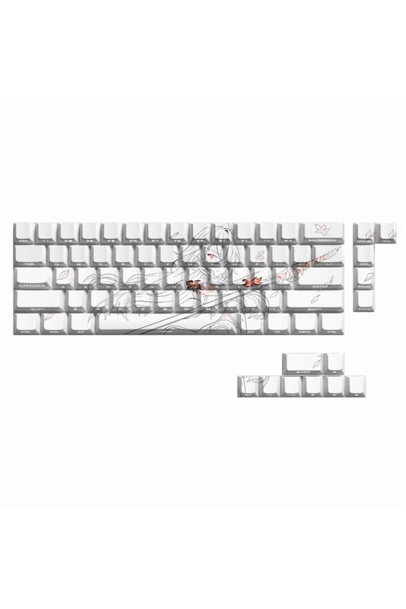 Anime Keycaps Cartoon 74 Keys PBT Keycap Mechanical Keyboards Caps for 61 67 68 Keyboards Gaming Accessories