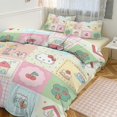 Anime Kids Cartoon Hello Kitty Soft 3Piece Bedding Set (1 Duvet Cover