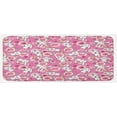 thumbnail image 1 of Anime Kitchen Mat, Funny Kawaii Illustration Rabbits Funky Animals Bunnies Humor Print, Plush Decorative Kitchen Mat with Non Slip Backing, 47" X 19", White Pink, by Ambesonne, 1 of 1