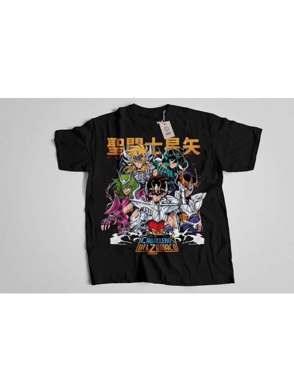 Anime Knights Of The Zodiac T Shirt Size S - 5Xl BLACK Size S - 5XL