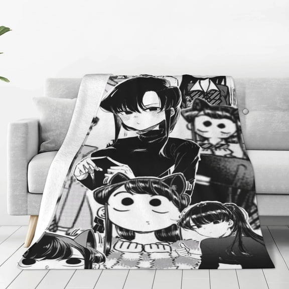 Anime Komi Can'T Communicate Komi Shouko Throw Blanket Couch Bed Sofa Soft Lightweight Warm Cozy Flannel Fleece Bed Blanket 50"X40"