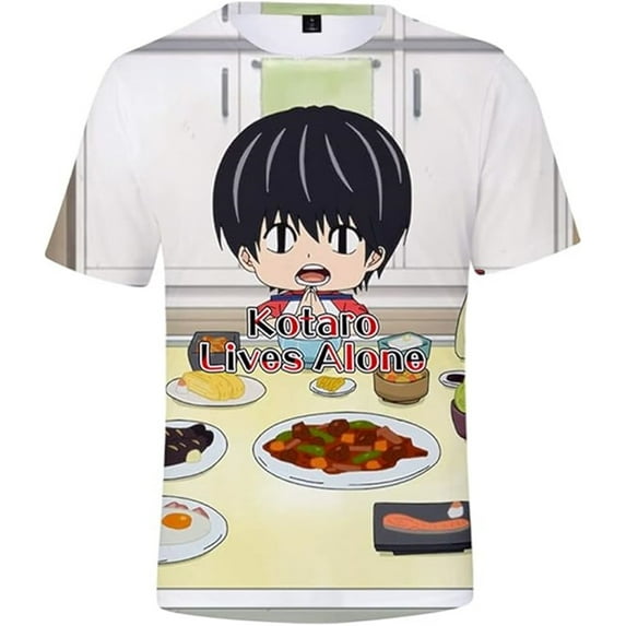 Anime Kotaro Lives Alone T-Shirt Women Men Short Sleeve Summer Fashion Casual Tops Tee