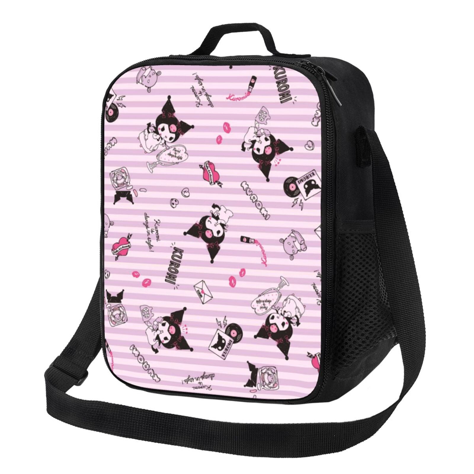 Kuromi Lunch Box Set - Bundle of an Insulated Sanrio Lunch Bag Plus