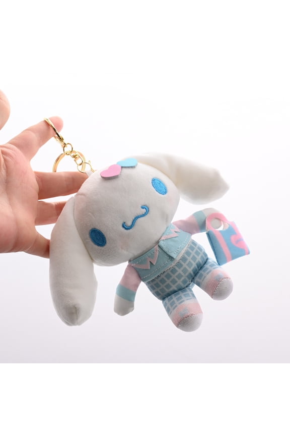 Anime Kuromi keychain plush stuffed keychain kawaii cartoon key ring bag pendant for boys and girls