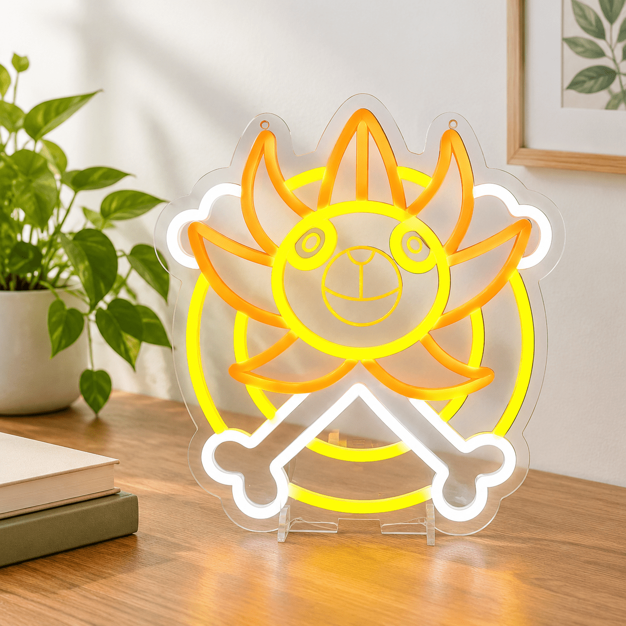 Anime LED Neon Sign for Wall Decor, Pirate Design, Game Room Man Cave ...