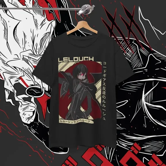 Anime Lelouch Lamperouge Kallen T Shirt Size S - 5Xl Black Size S - 5XL