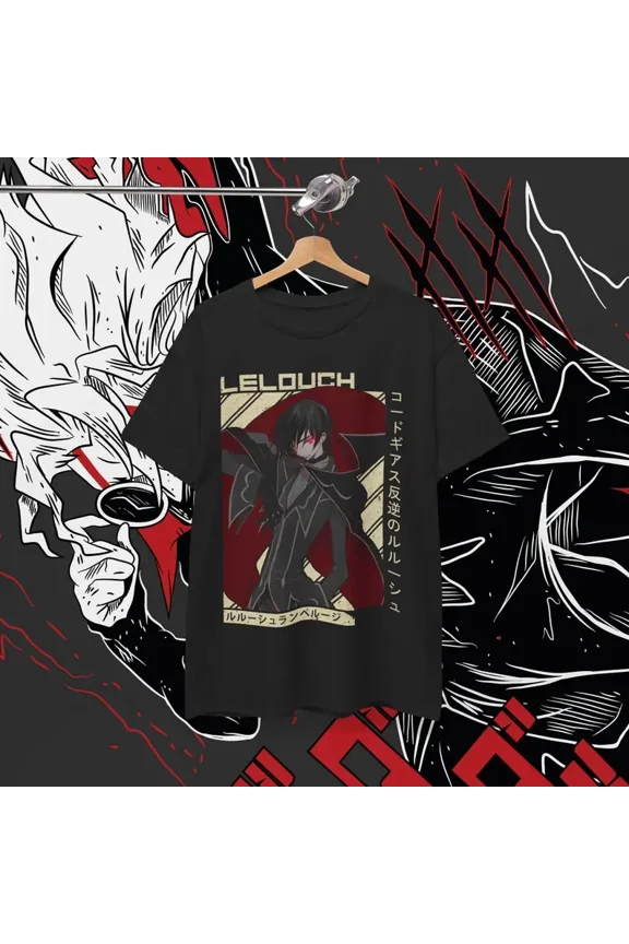 Anime Lelouch Lamperouge Kallen T Shirt Size S - 5Xl Black Size S - 5XL