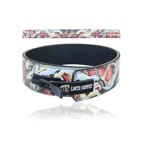 Crown Limited Supply Anime Lever Belt, 10mm Thick Powerlifting Gym Belt, Large
