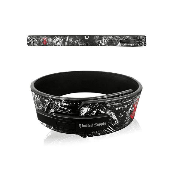 Anime Lever Belt, Weight Lifting Belt, Heavy Duty Powerlifting Belt Black Berserker Medium