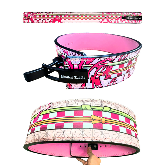 Anime Lever Belt - Weight Lifting Belt, Heavy Duty Powerlifting Belt, Gym Accessories For Men and Women - Weightlifting Gym Belt for Back Support and Deadlifts Squats, 10mm Thickness (L)