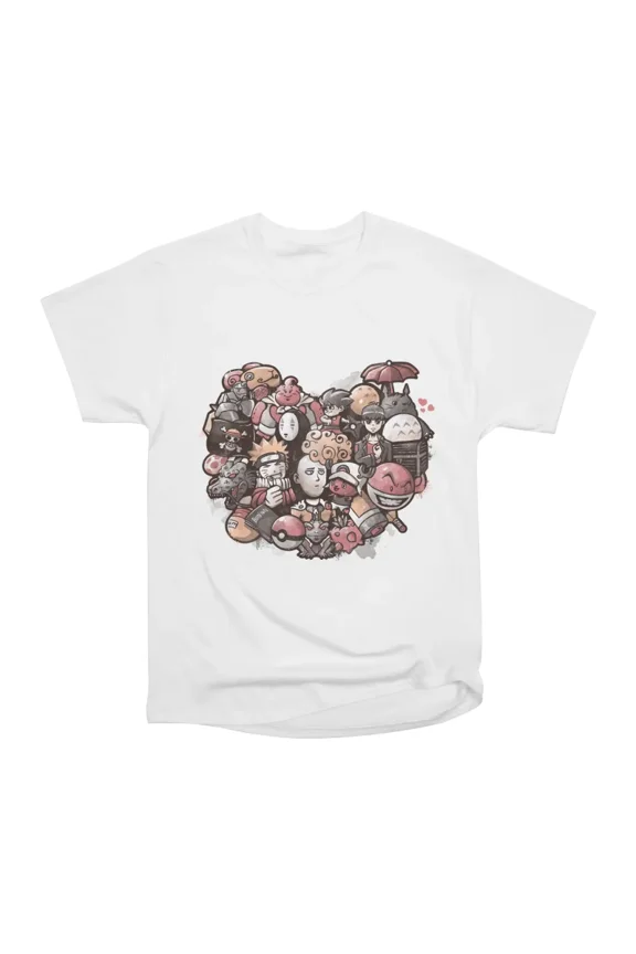 Anime Love Cute Geek Anime Gift T-Shirt Tee Gift For Him Merch For Her Apparel For Friend