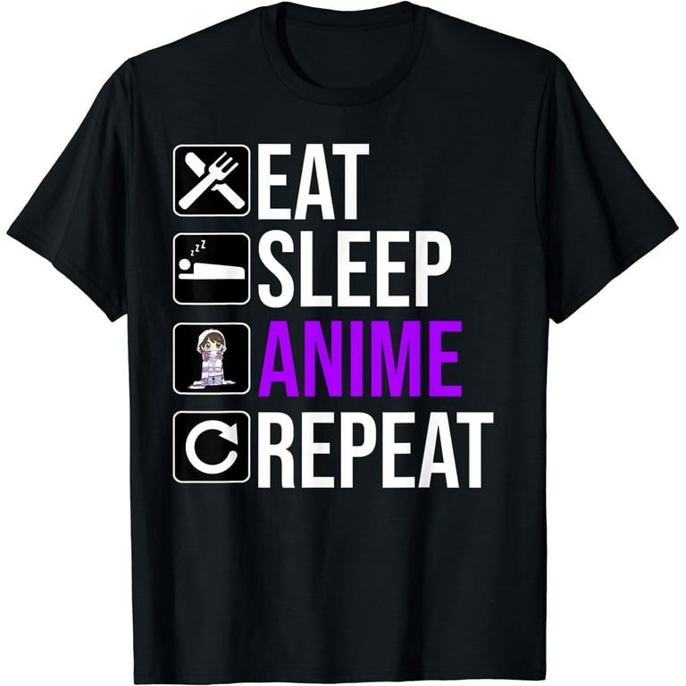 Funny Eat Sleep Anime Repeat Tshirt Funny Eat Sleep Anime Repeat Tshirt