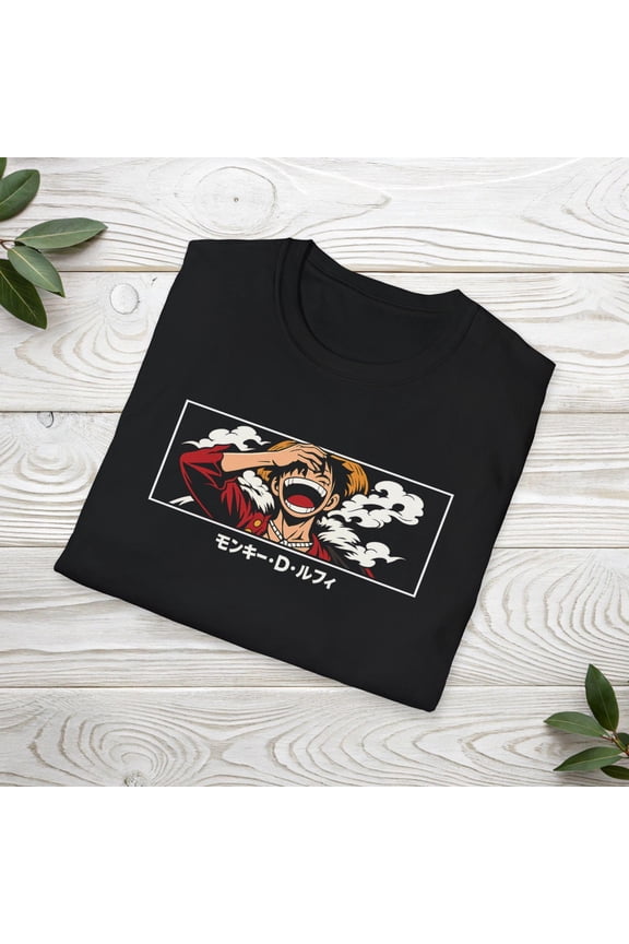 Anime Luffy Level 5 Mens T-shirt, Manga Tee, Pirate Crew Top, Otaku Gift
