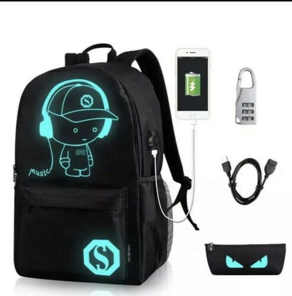 Star Angel Anime Luminous Backpack School Backpack With Usb