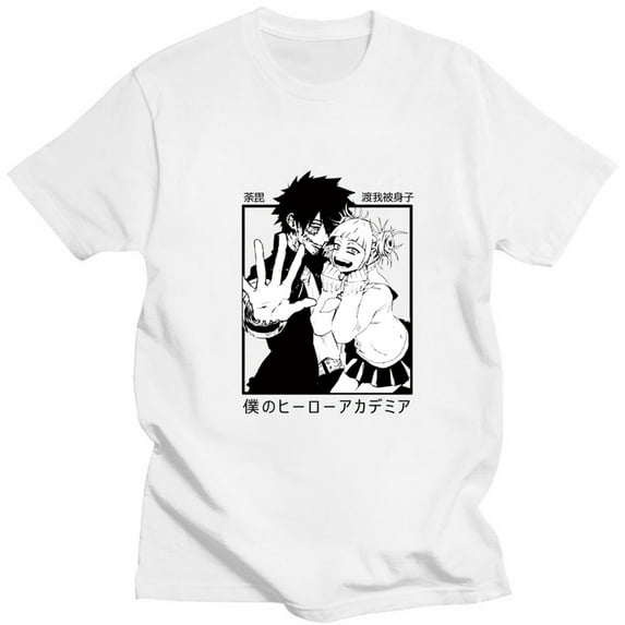 Anime MHA Casual T-shirt Streetwear Himiko Short Sleeve Blouse Hero Pullover Harajuku Dabi Tops