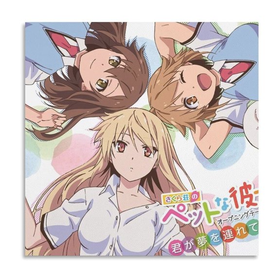 Anime And Manga Based on Light Novels The Pet Girl of Sakurasou Poster-denoise-denoise Artworks Canvas Poster Room Aesthetic Wall Art Prints Home Modern Decor Gifts 16x16inch(40x40cm)